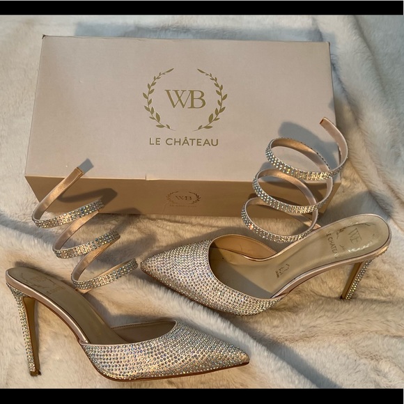 LE CHATEAU WB -WEDDING SHOES /GRAD SHOES-size 8/38 gentle worn maybe 6 times - Picture 6 of 7